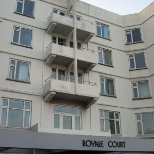 The art-deco Facade of the ex-Hotel Royale