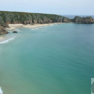 Low tide at Treen from the Minack - 17May10