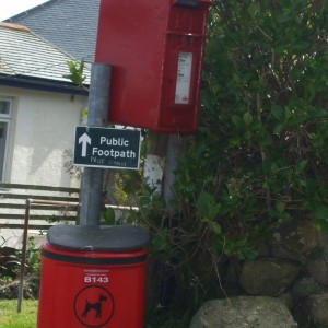 Post box, poop bin