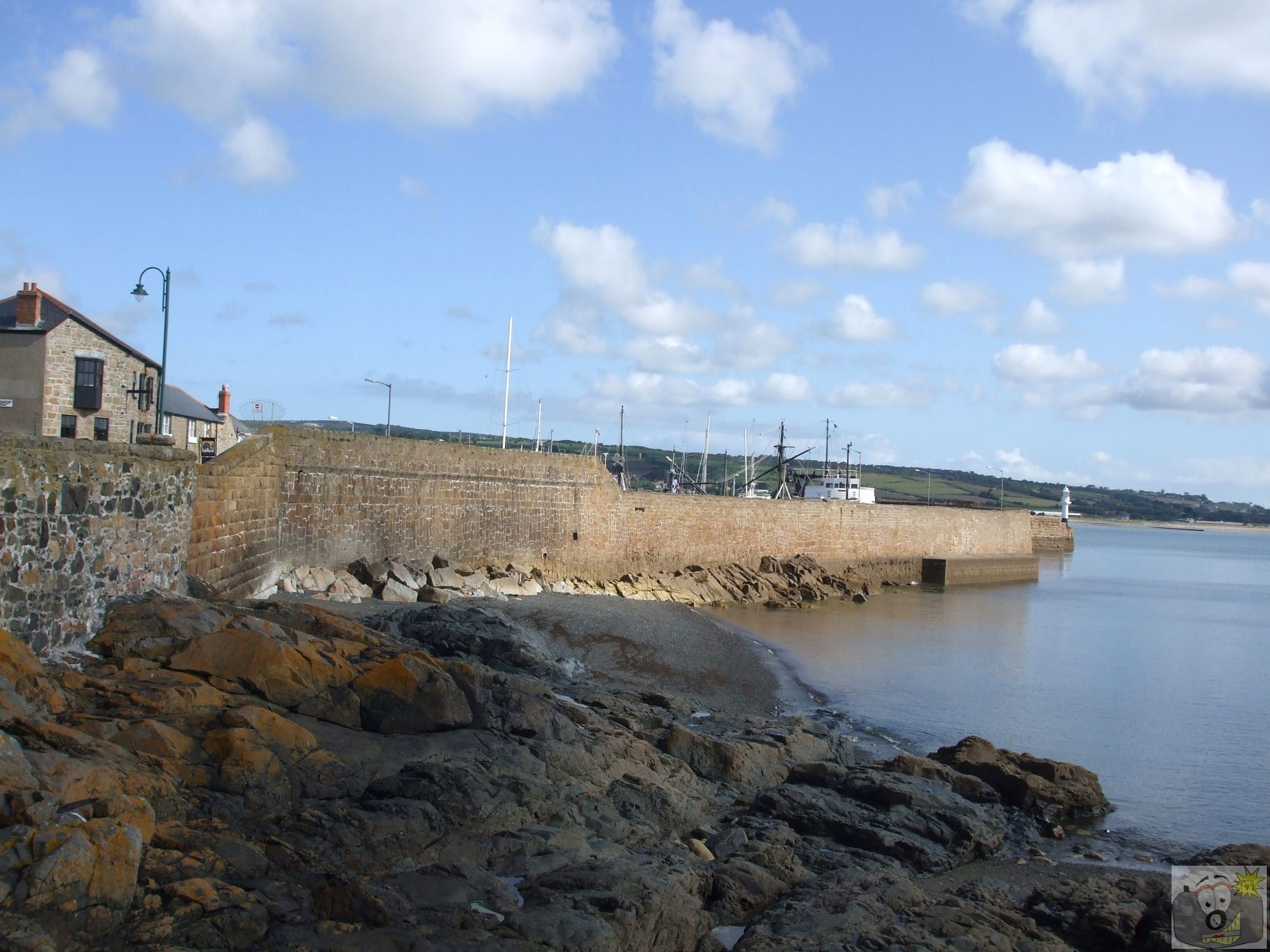 Harbour wall and beach