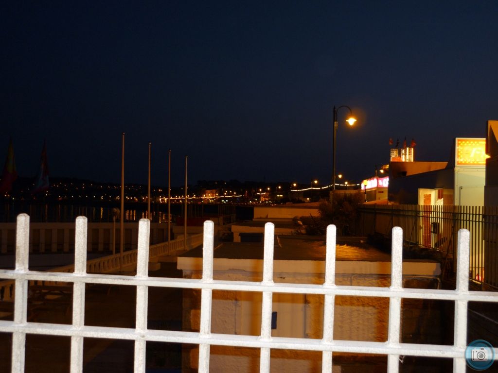 night view along prom