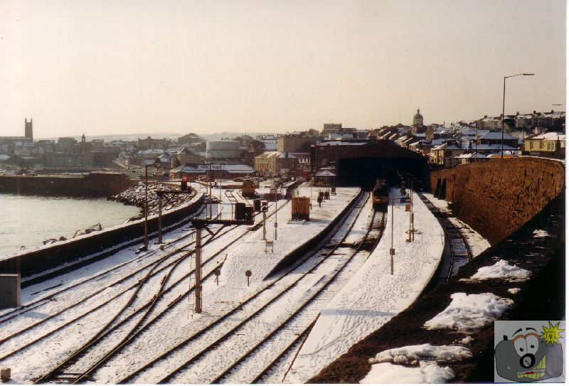 snow picture penzance station